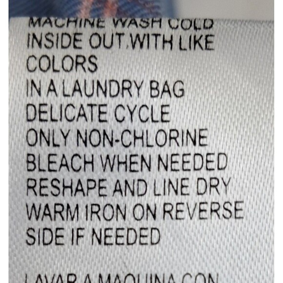 Democracy Women's Blue Plaid Tie Front Blouse Size 2X New With Tags - Picture 12 of 16